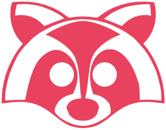 Raccoon Logo AnimalToken Salmon